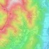 Carte topographique Alto Malcantone, altitude, relief