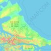 Carte topographique Province de Terre de Feu, altitude, relief