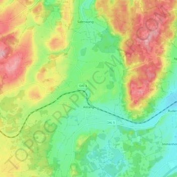 Carte topographique Aitrang, altitude, relief
