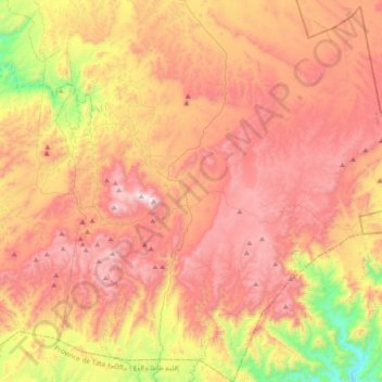 Carte topographique Agadir Melloul, altitude, relief
