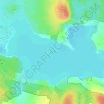 Carte topographique Nors Sø, altitude, relief