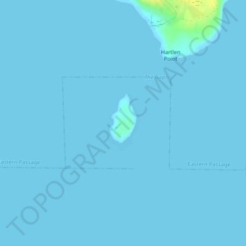 Carte topographique Devils Island, altitude, relief