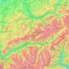 Carte topographique Bernese Alps, altitude, relief