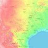 Carte topographique Texas, altitude, relief