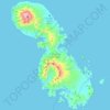 Carte topographique Pulau Sangihe Besar, altitude, relief
