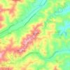 Carte topographique Montalto delle Marche, altitude, relief
