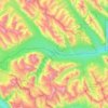Carte topographique Cline River, altitude, relief