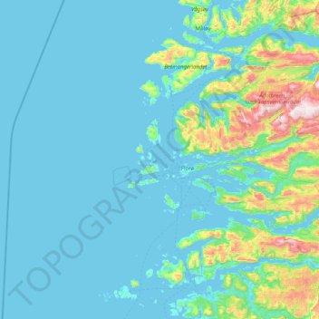 Carte topographique Sogn og Fjordane, altitude, relief
