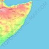 Carte topographique Somalie, altitude, relief