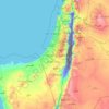 Carte topographique Israël, altitude, relief