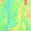 Carte topographique Dutchess County, altitude, relief