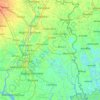 Carte topographique North 24 Parganas District, altitude, relief