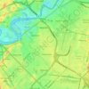 Carte topographique City of Belmont, altitude, relief