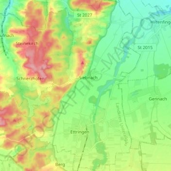 Carte topographique 86833, altitude, relief