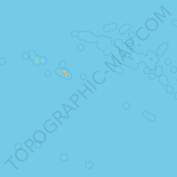 Carte topographique Archipel des Tuamotu, altitude, relief