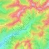 Carte topographique Mandailles-Saint-Julien, altitude, relief