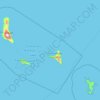 Carte topographique Comores, altitude, relief