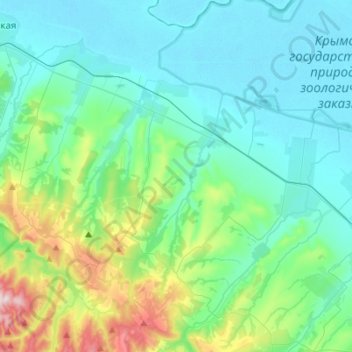 Carte topographique Кеслеровское сельское поселение, altitude, relief