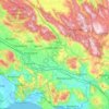 Carte topographique Frosinone, altitude, relief