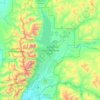Carte topographique Grand Teton National Park, altitude, relief