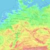 Carte topographique Allemagne, altitude, relief