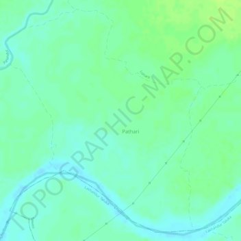 Carte topographique Pathari, altitude, relief