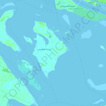 Carte topographique Al Fteysi Island, altitude, relief
