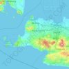 Carte topographique Banten, altitude, relief