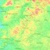 Carte topographique Comté de Westmeath, altitude, relief