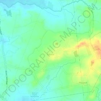 Carte topographique Catacte, altitude, relief