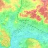 Carte topographique Aubigné-Racan, altitude, relief