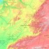 Carte topographique Province de Khénifra إقليم خنيفرة, altitude, relief
