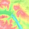 Carte topographique White Swan Township, altitude, relief