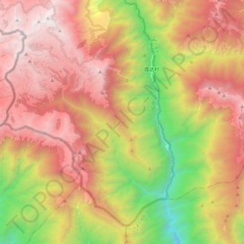 Carte topographique 洞朗地区, altitude, relief