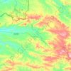 Carte topographique Aroche, altitude, relief