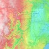 Carte topographique Blue Mountains National Park, altitude, relief