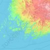 Carte topographique Finlande-Propre, altitude, relief