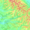 Carte topographique Općina Veliki Grđevac, altitude, relief