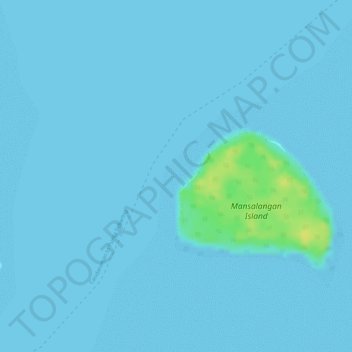 Carte topographique Mansalangan Island, altitude, relief