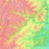 Carte topographique 汶川卧龙特别行政区, altitude, relief