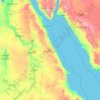 Carte topographique Red Sea Governorate, altitude, relief