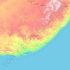 Carte topographique Cap-Oriental, altitude, relief