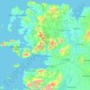 Carte topographique Westport-Belmullet Municipal District, altitude, relief