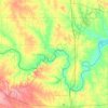 Carte topographique Love County, altitude, relief