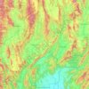 Carte topographique Lampang, altitude, relief