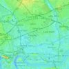 Carte topographique London Borough of Newham, altitude, relief