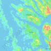 Carte topographique Askøy, altitude, relief