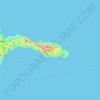 Carte topographique São Nicolau, altitude, relief
