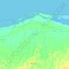 Carte topographique Río Lagartos, altitude, relief
