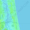 Carte topographique Jacksonville Beach, altitude, relief